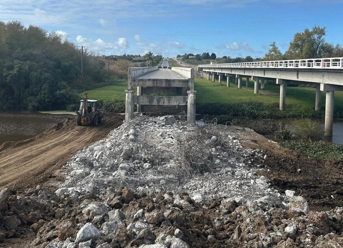 Comienzan las obras de reconstrucción de puentes en Ruta 1 para mejorar la circulación y seguridad vial