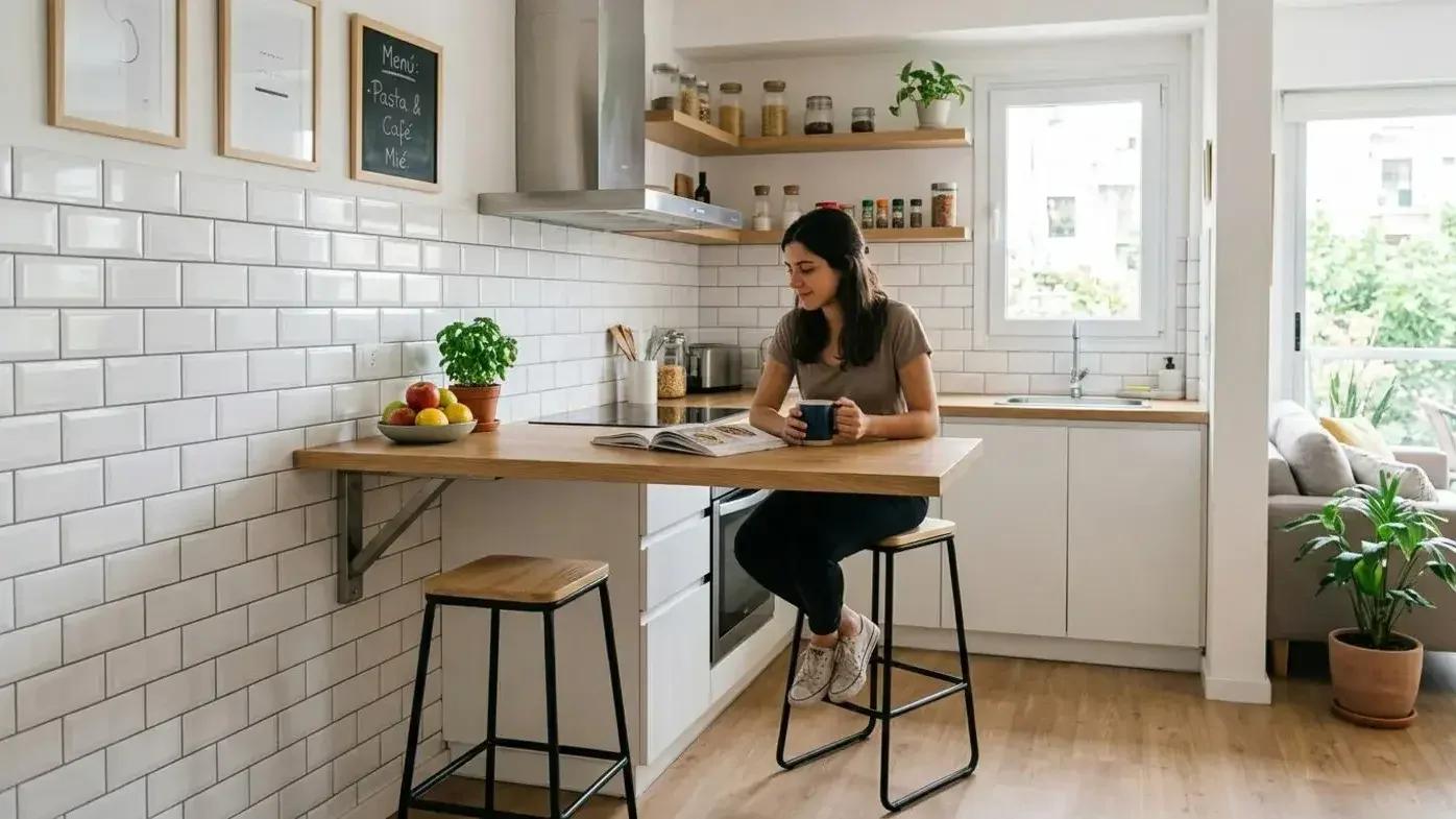 Adiós a la isla central: la tendencia en decoración ideal para cocinas pequeñas
