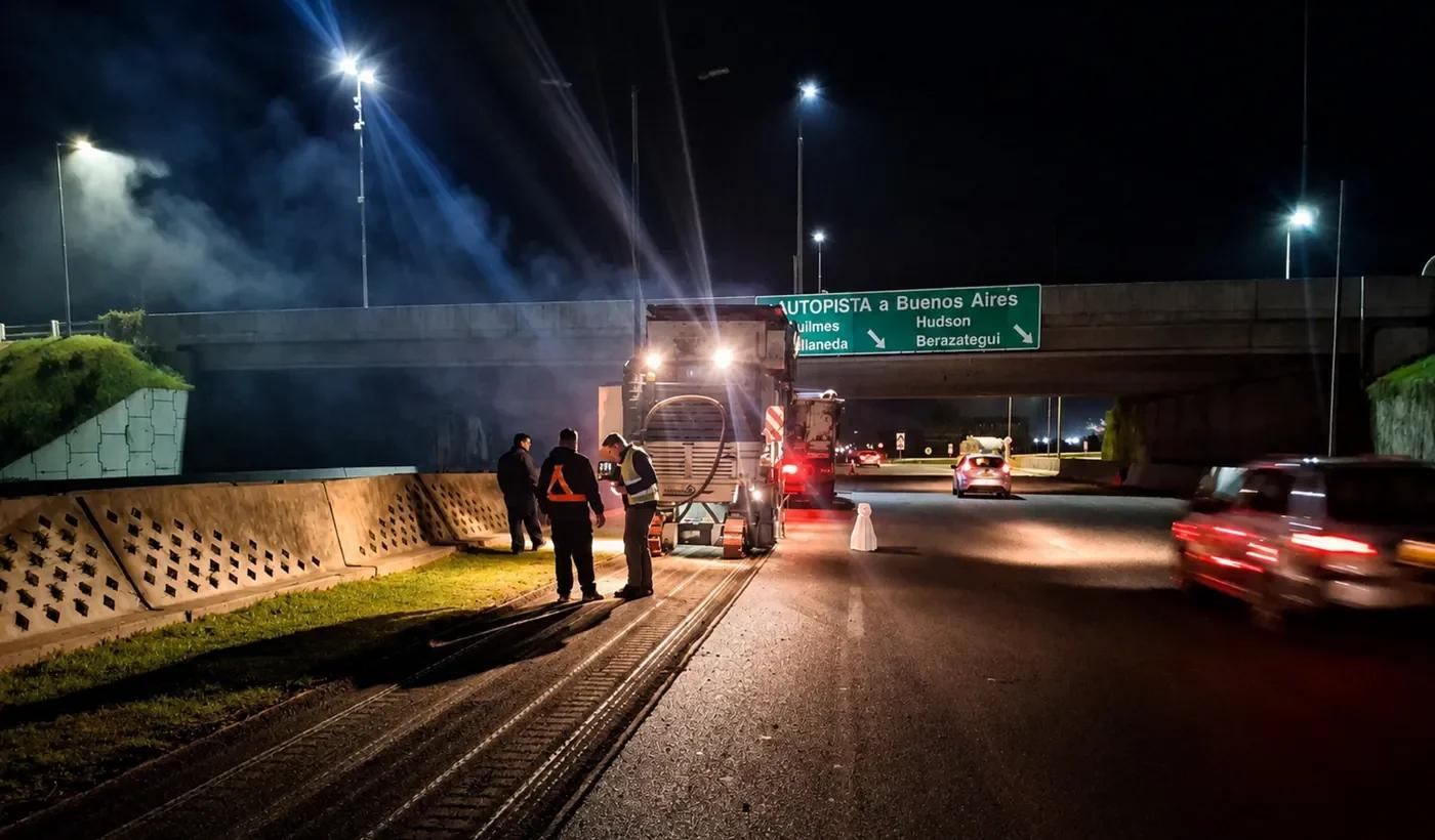 Comenzó en La Plata la renovación de la bajada de diagonal 74 en la Autopista a Buenos Aires