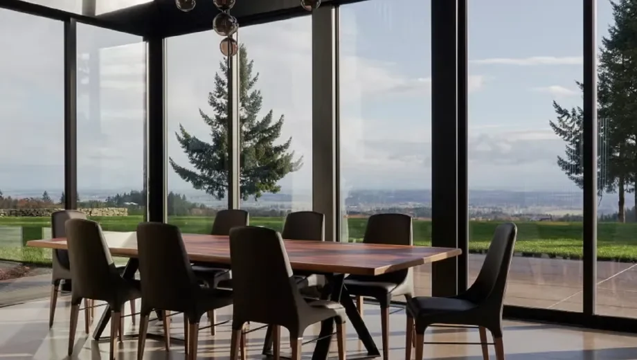 Casa de campo sostenible con inspiración japonesa en las colinas de Eola