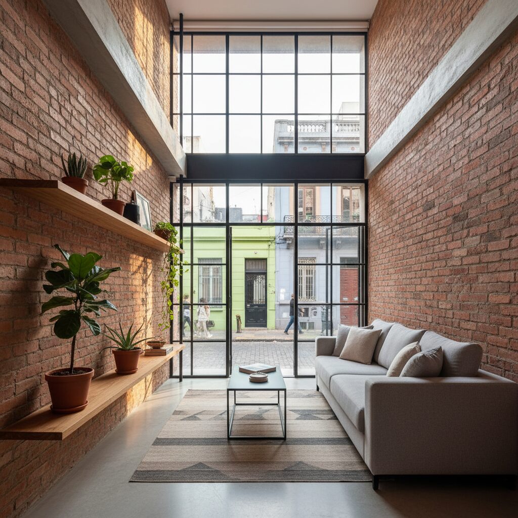 El ladrillo a la vista redefine el interiorismo argentino