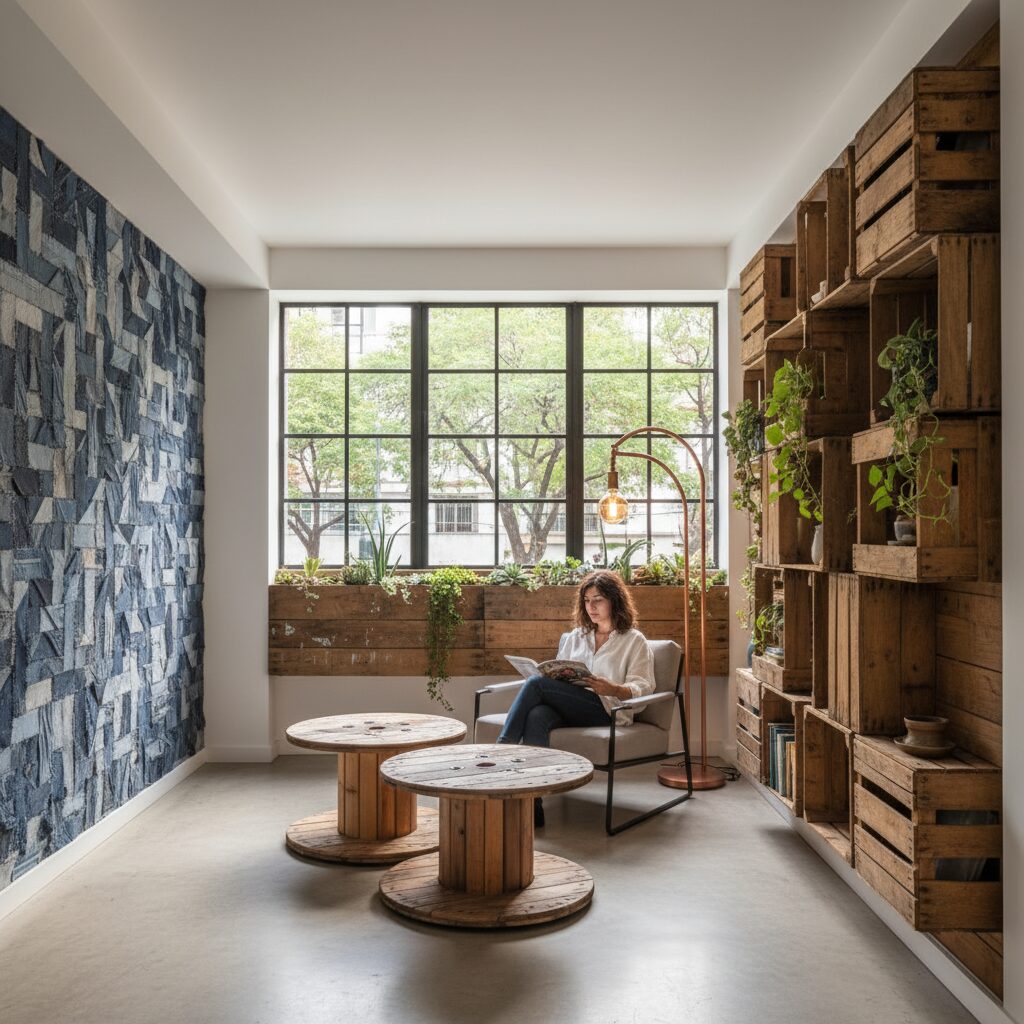 Diseño Circular en Interiores: La Revalorización Material como Eje Estético